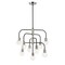 Z-Lite Neutra 9 Light Chandelier, Matte Black + Polished Nickel & Clear 621-9MB-PN - alternate 4